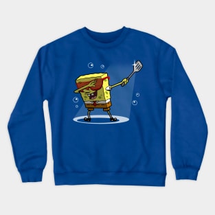 Cute Funny Dabbing Fry Cook Funny Cartoon Meme Crewneck Sweatshirt